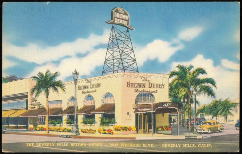 The Brown Derby Restaurant, 9537 Wilshire Blvd Beverly Hills California