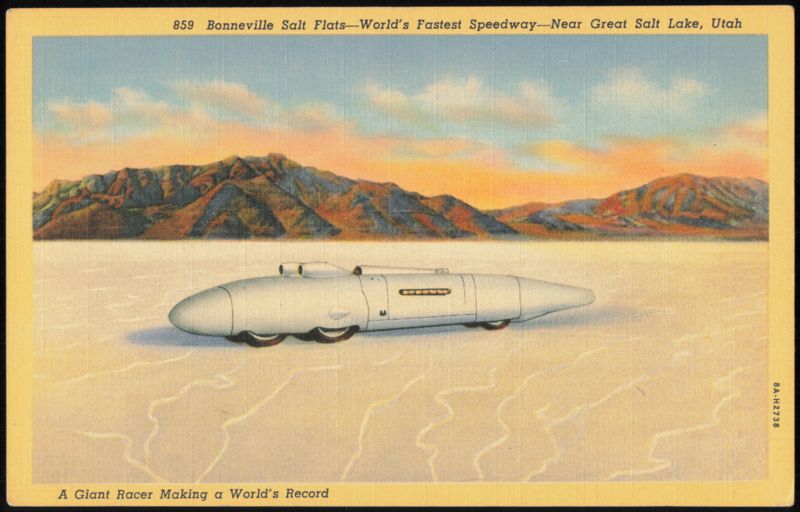 Bonneville Salt Flats World's Fastest Speedway Giant Racer Utah