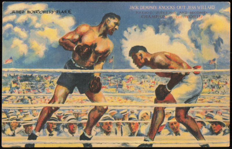 Jack Dempsey Knocks Out Jess Willard, July 4, 1919