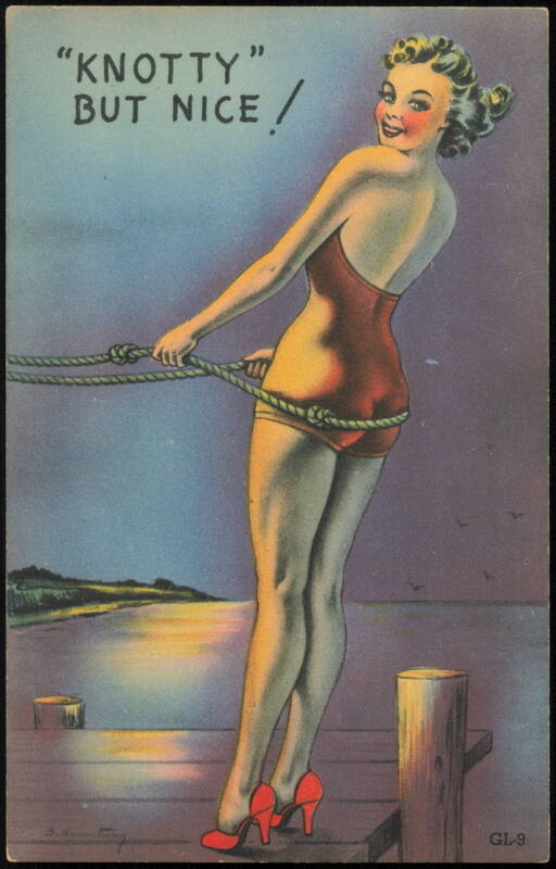 Knotty But Nice Pin-Up Girl Illustration B. Armstrong