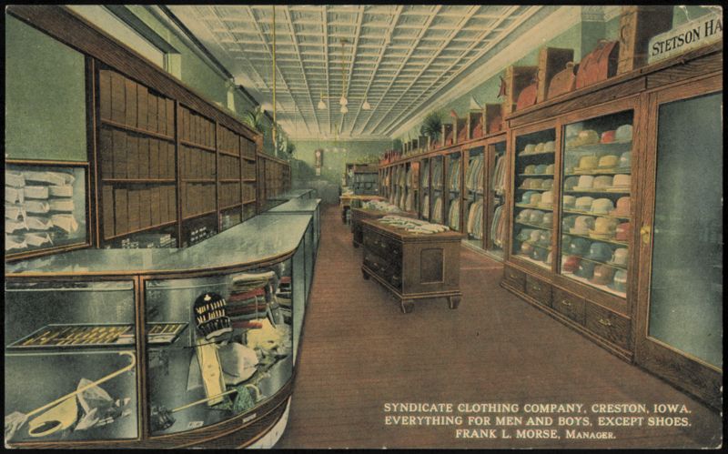 Syndicate Clothing Company Interior, Creston, Iowa