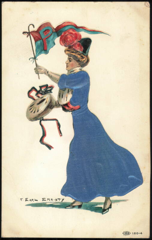 Silk College Girl University of Pennsylvania F. Earl Christy