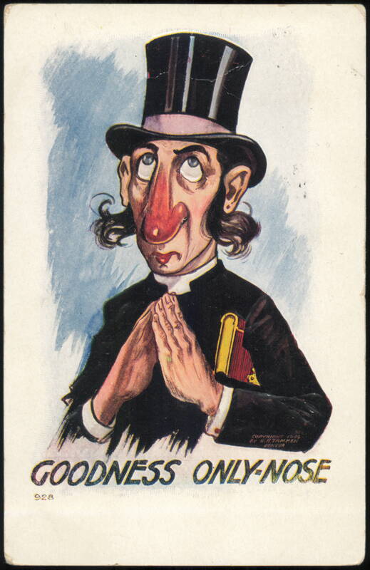 Goodness Only-Nose Caricature Man in Top Hat Ouray Colorado