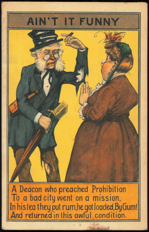 Ain't It Funny Prohibition Deacon Cartoon Pierce Nebraska