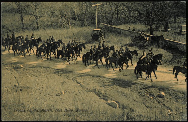 Troops on the March, Fort Riley, Kansas Army