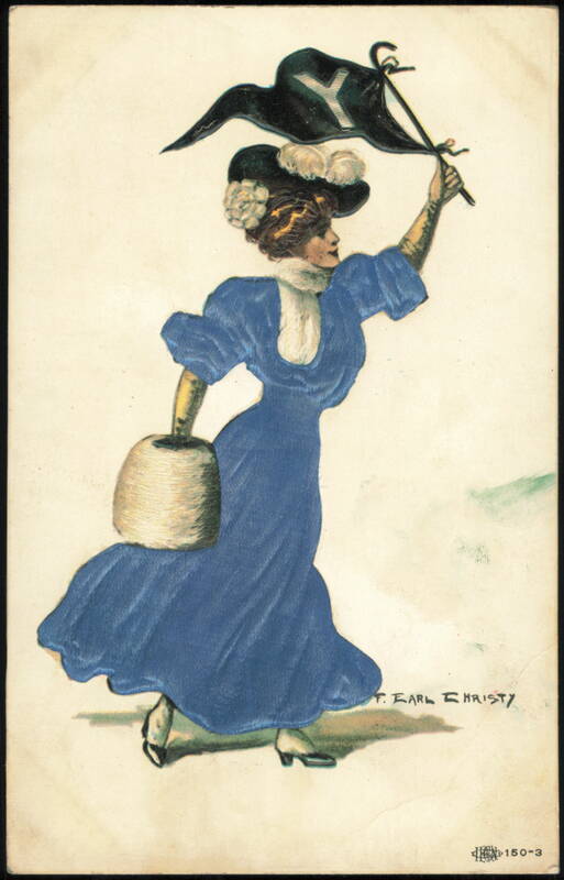 Silk Yale College Girl Connecticut F. Earl Christy