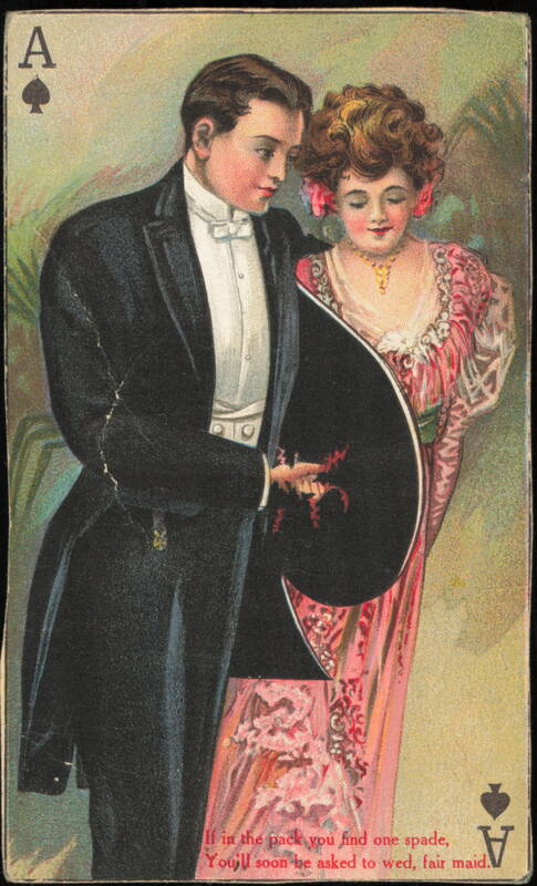 Ace of Spades Wedding Fortune Illustration Card Games