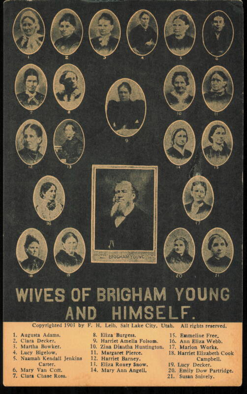 Wives of Brigham Young and Himself, 1903 Salt Lake City Utah