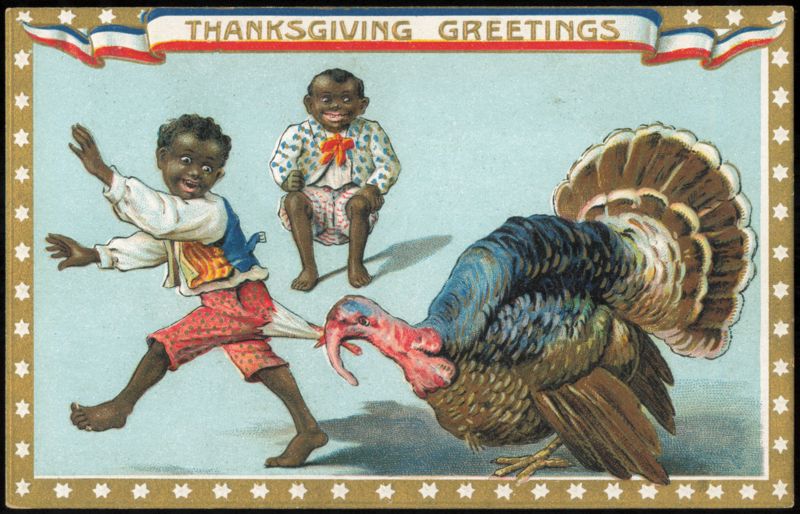 Thanksgiving Greetings with Children and Turkey