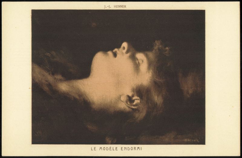Le Modèle Endormi by J.-J. Henner Women