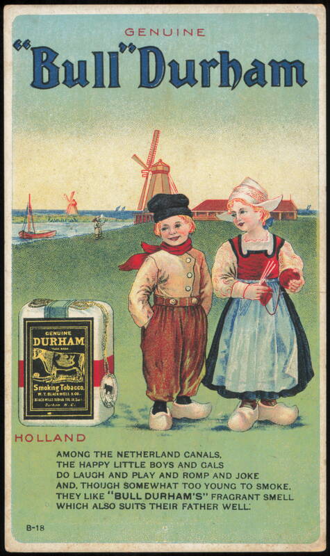 Bull Durham Smoking Tobacco Holland Advertising