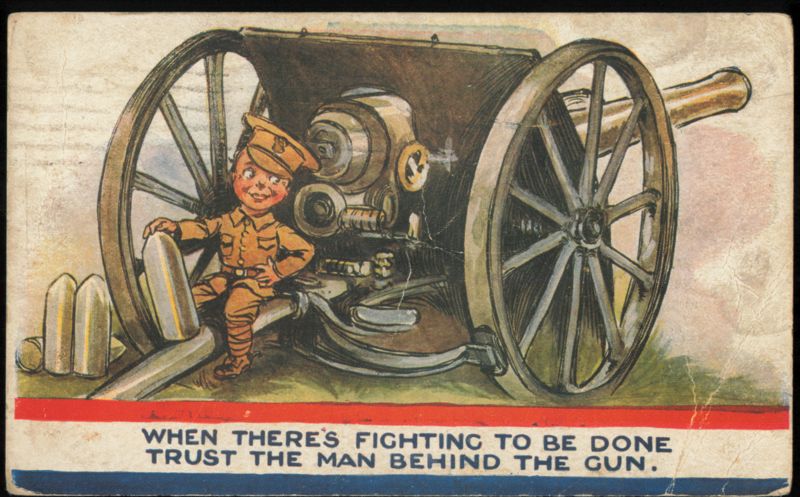 World War I Soldier with Artillery Gun Little Rock Arkansas