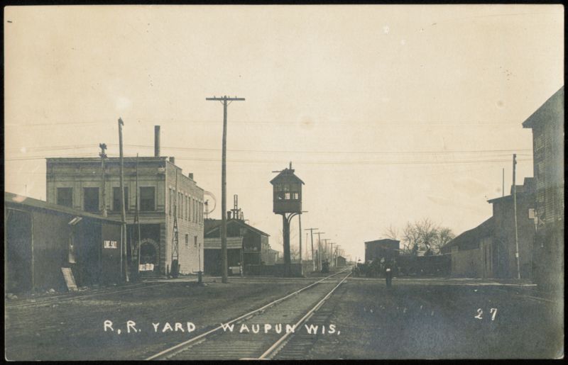 Railroad Yard Scene, Waupun, Wisconsin