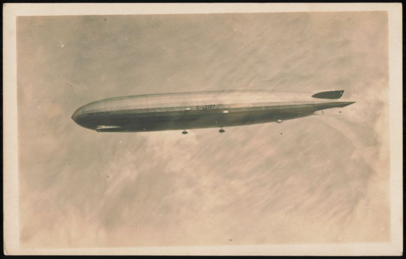 Graf Zeppelin Airship D-LZ127 in Flight Germany Airships