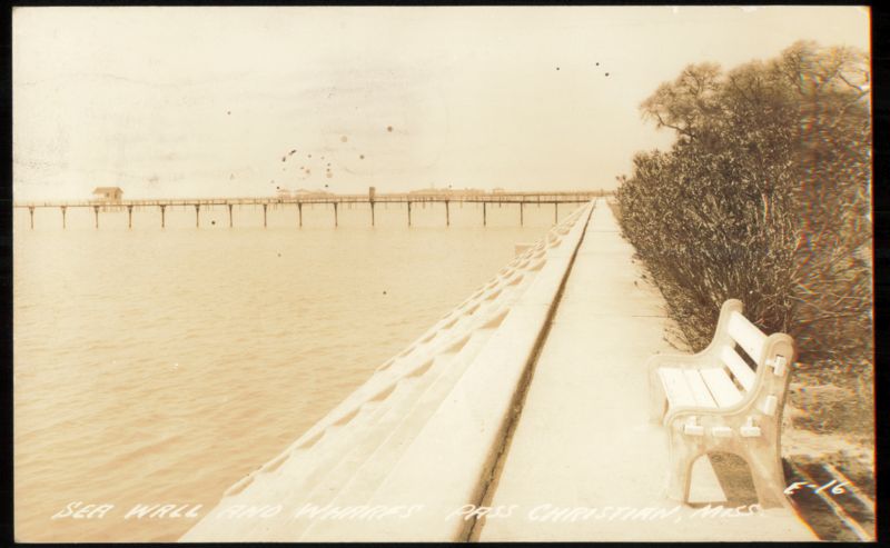 Sea Wall and Wharves, Pass Christian, Mississippi