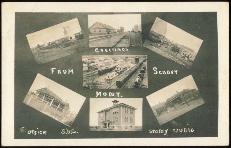 Scobey Montana Multi-View Collage, 1913