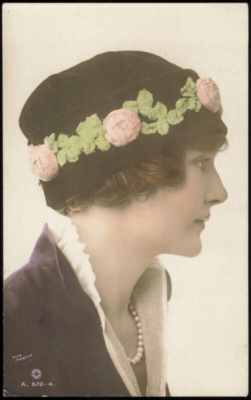 Lily Elsie, British Beauty, Hand-Painted Portrait