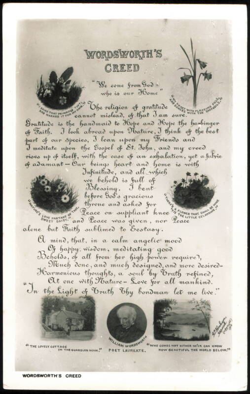 Wordsworth's Creed Poem with William Wordsworth Portrait