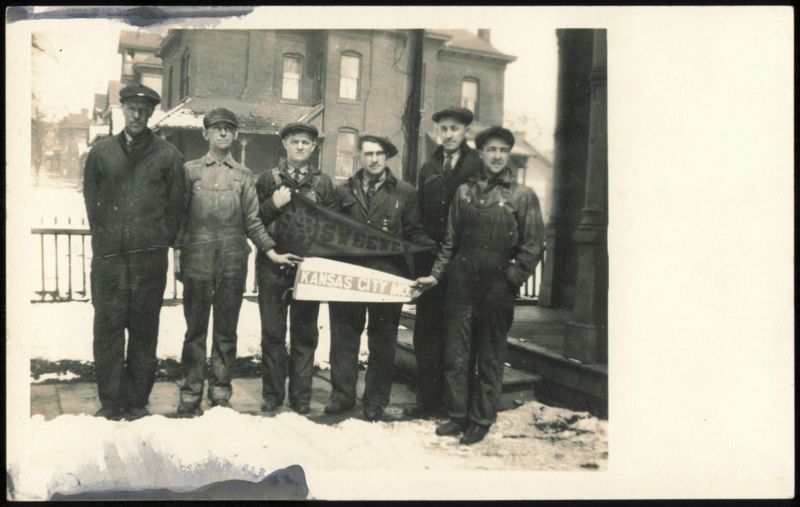 Sweeney School Students Holding Pennants, Kansas City, MO Missouri