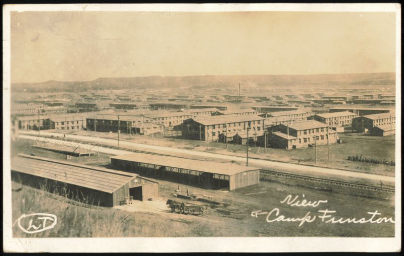 Camp Funston Military Barracks View