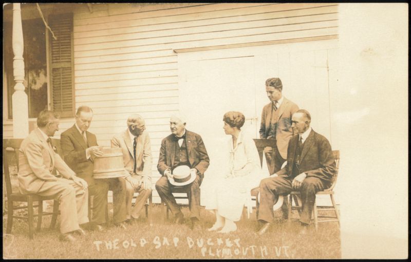 Calvin Coolidge, Thomas Edison, and Henry Ford in Plymouth Vermont