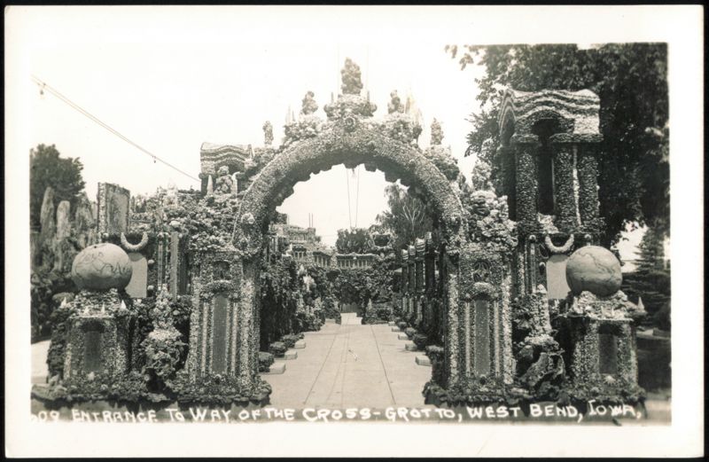 Entrance to Way of the Cross Grotto, West Bend, Iowa