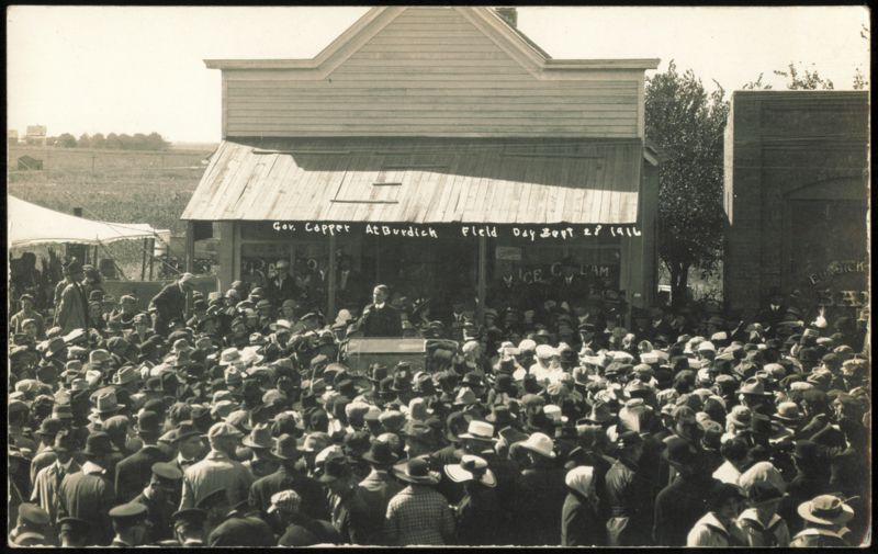 Governor Capper at Burdick Field Day, September 28, 1916 Kansas