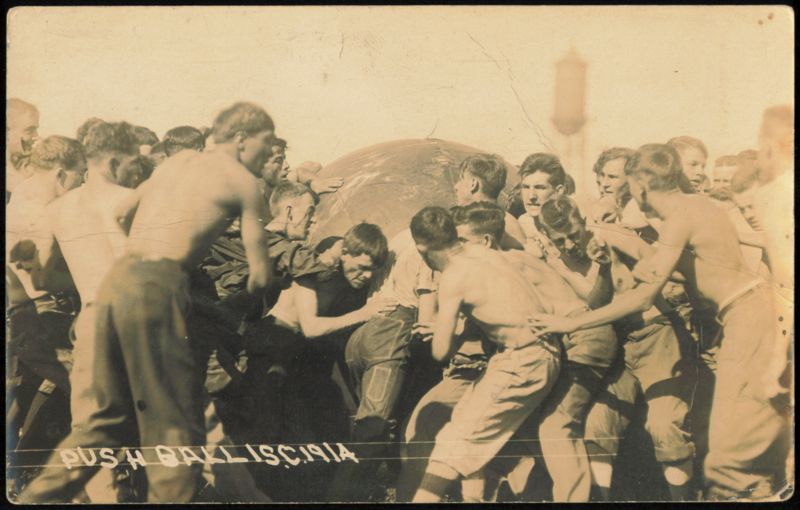 Push Ball Game at Iowa State College 1914 Ames School and Class Photos
