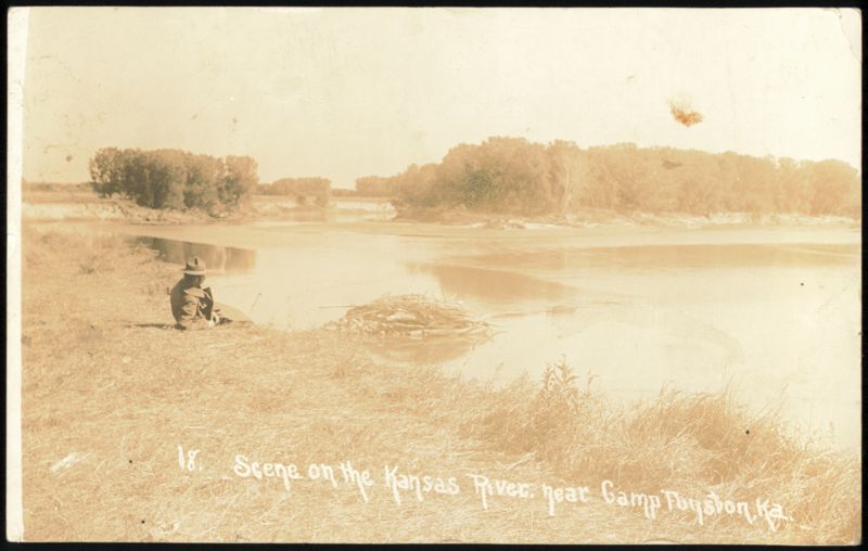 Kansas River Scene near Camp Funston, Kansas