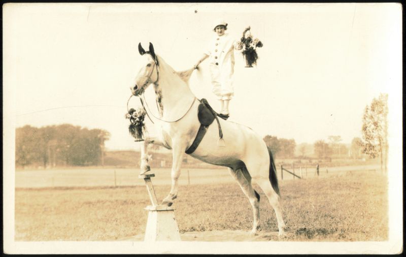 Performer on Horseback at 1914 Topeka Horse Show