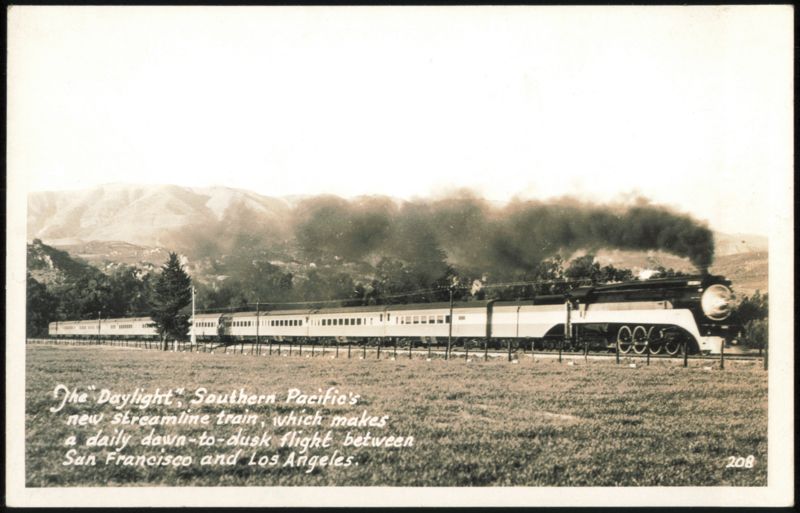 Southern Pacific Daylight Streamline Train San Francisco / Los Angeles California
