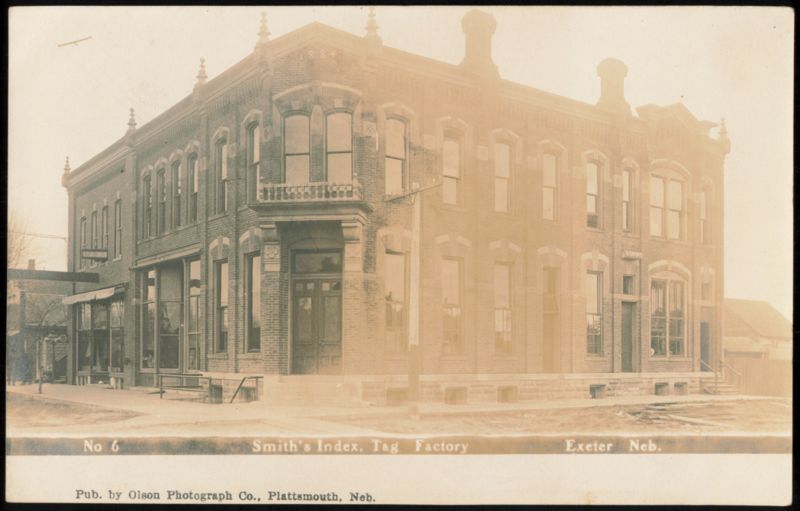 Smith's Index Tag Factory, Exeter, Nebraska