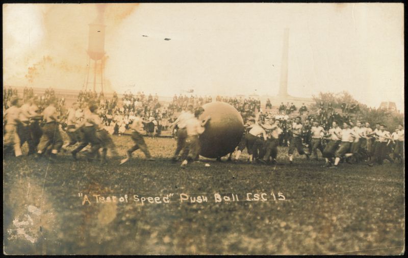 A Test of Speed Push Ball Game at I.S.C. 1915 Ames Iowa