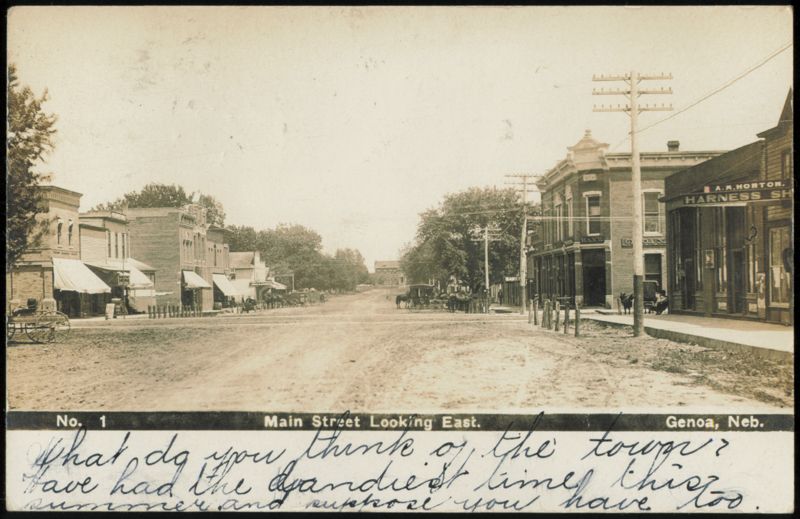Main Street Looking East, Genoa, Nebraska