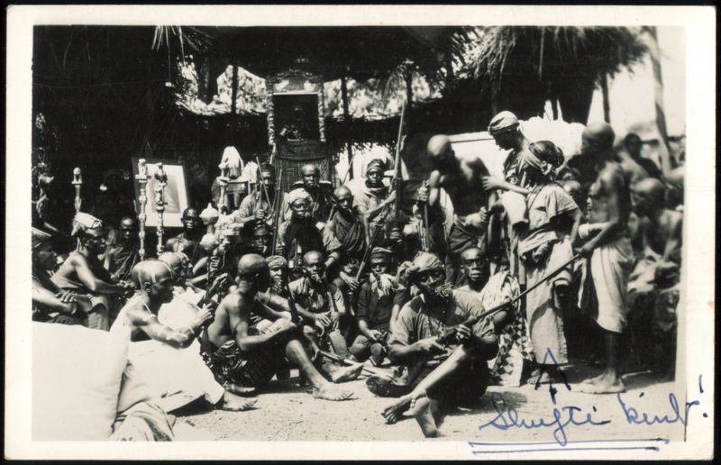 Tribal Guardsmen Relaxing with Guns, Africa