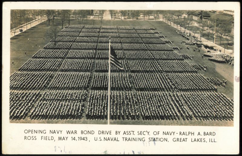 Navy War Bond Drive, Ross Field, Great Lakes, 1943