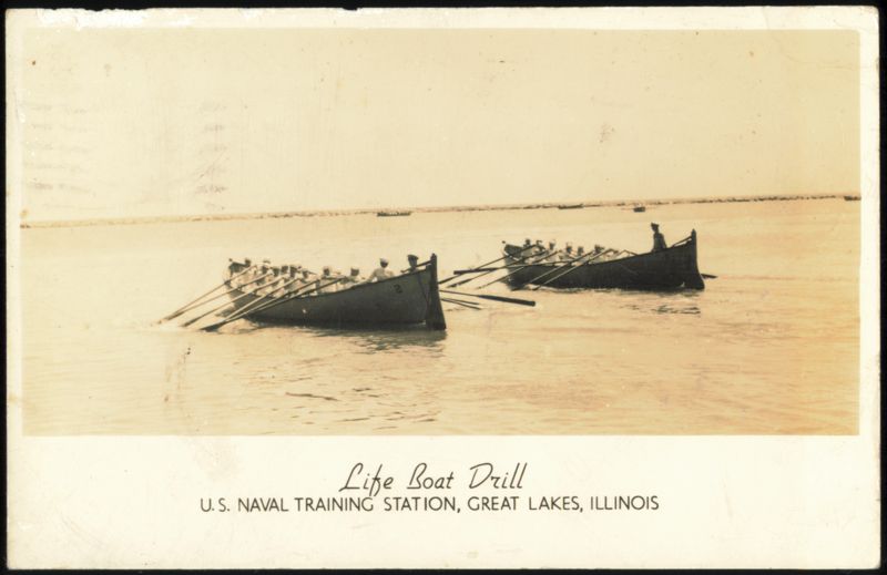 Life Boat Drill at U.S. Naval Training Station