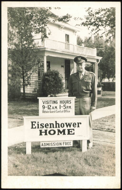 Dwight D. Eisenhower at the Eisenhower Home Abilene Kansas
