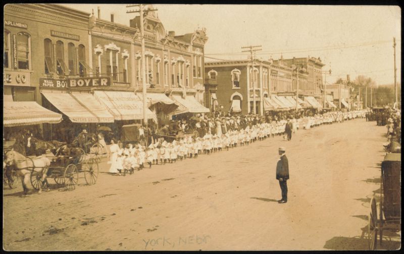 Kindergarten Parade, May 12, 1909, York, Nebraska