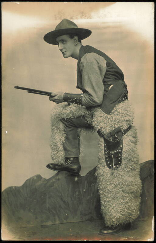 Cowboy in Chaps with Rifle, Beswick Studio Manchester United Kingdom
