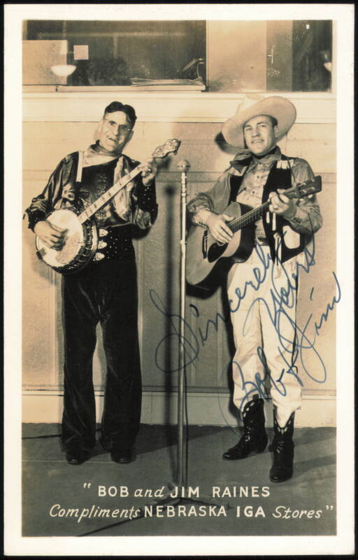 Autographed Bob and Jim Raines, Compliments Nebraska IGA Stores