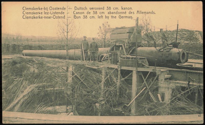 Captured German 38 cm Gun, Clemskerke near Ostend