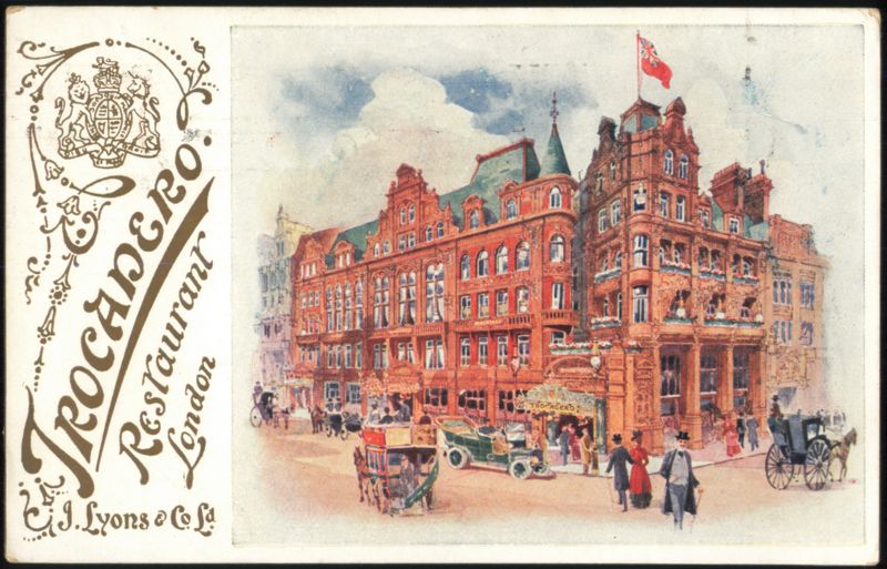 Trocadero Restaurant London, J. Lyons & Co. Illustration United Kingdom