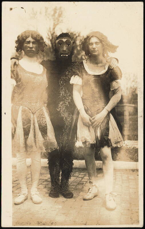 Men Dressed as Women, Person in a Monkey Suit Unidentified People