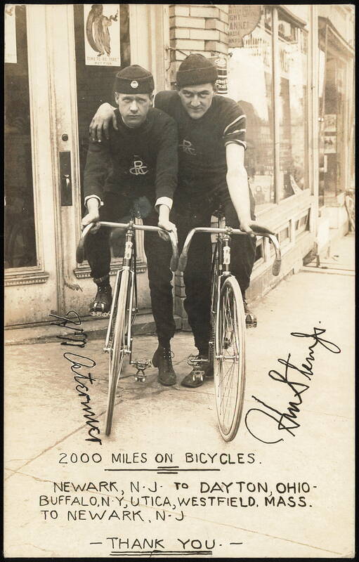 Two Men on Bicycles, 2000 Mile Trip Newark to Dayton New Jersey