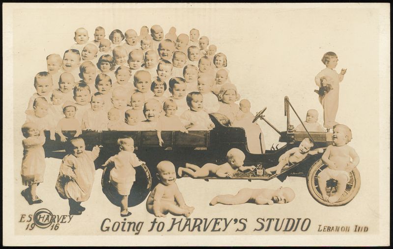 Going to Harvey's Studio, Lebanon, Indiana, 1916