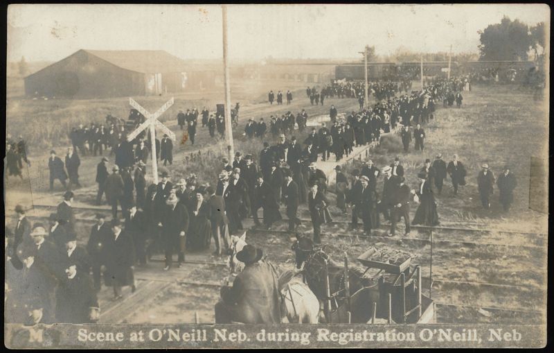 Scene at O'Neill Nebraska during Land Registration