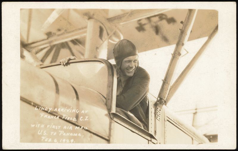 Charles Lindbergh Arriving at France Field, Panama, 1929