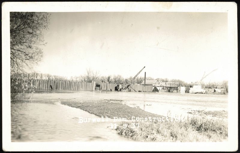 Burwell Dam Construction, November 9, 1937