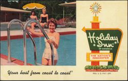 Holiday Inn of America, Lake City, Florida Swimming Pool Postcard